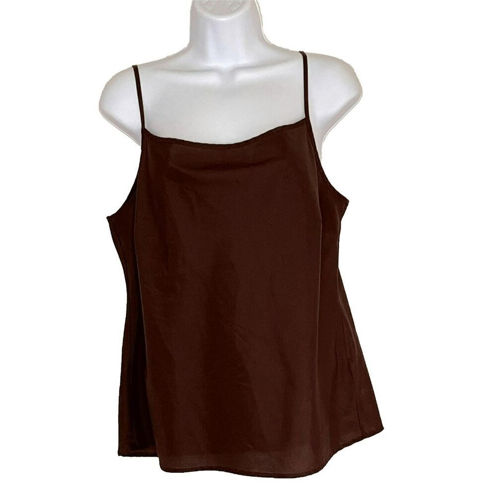 Cami Women size Large Preppy Fairy Grunge Layering Neutral Brown